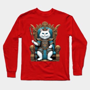 the king of white cats Long Sleeve T-Shirt